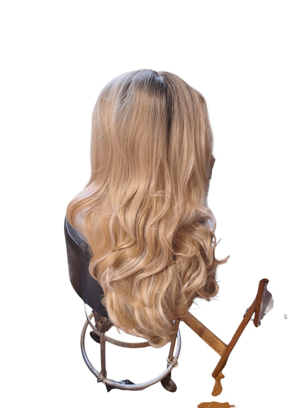 Blonde Long Wavy Women's Wig - Natural Rooted Blonde Beachy Barbie New  inches